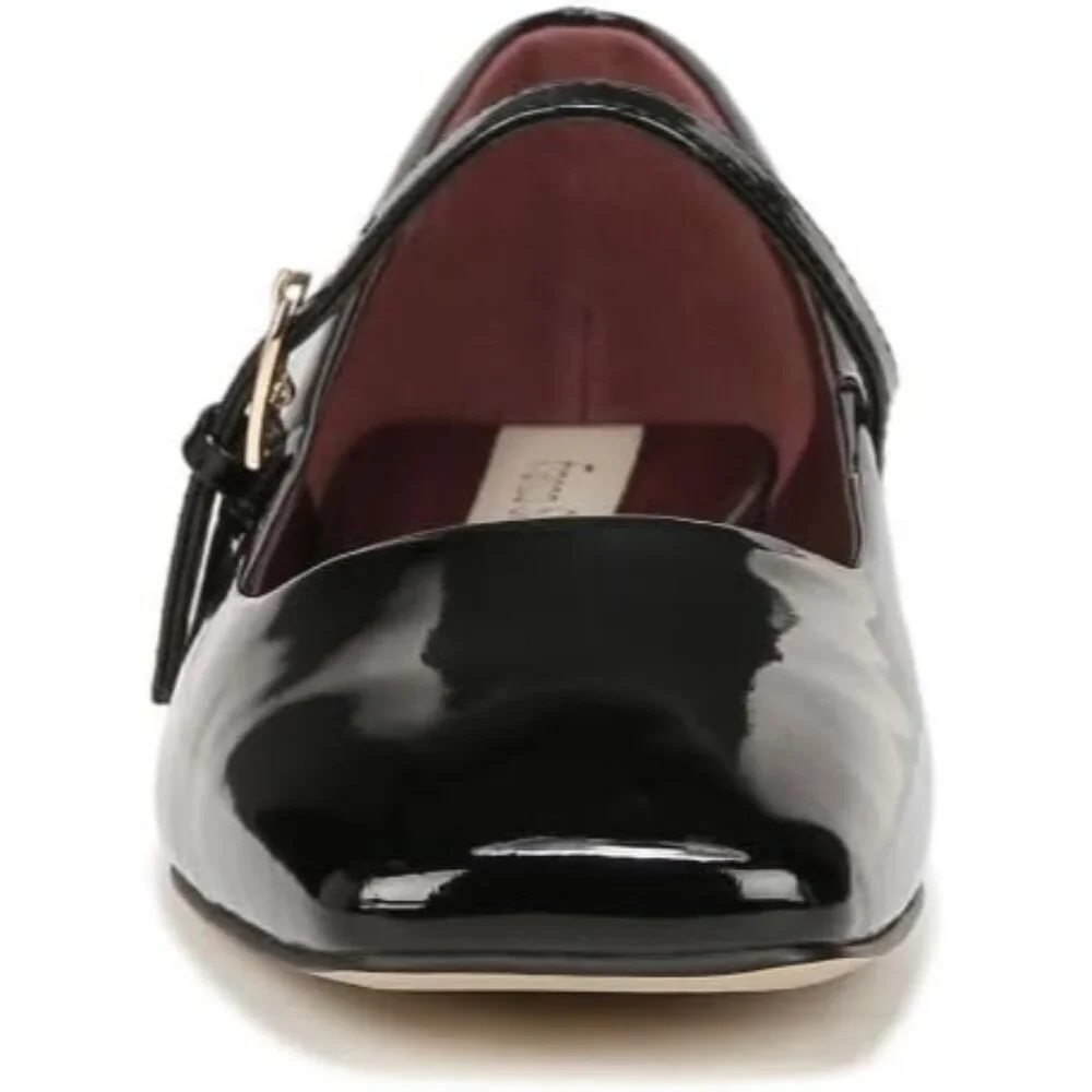 Franco Sarto Womens Black Patent Faux Leather Tinsley Mary Jane Ballet Flats - Picture 5 of 9